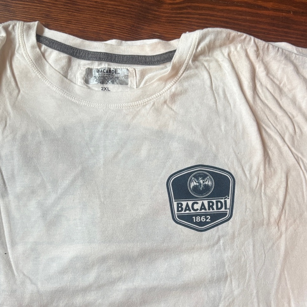 Bacardi White T-Shirt with Logo